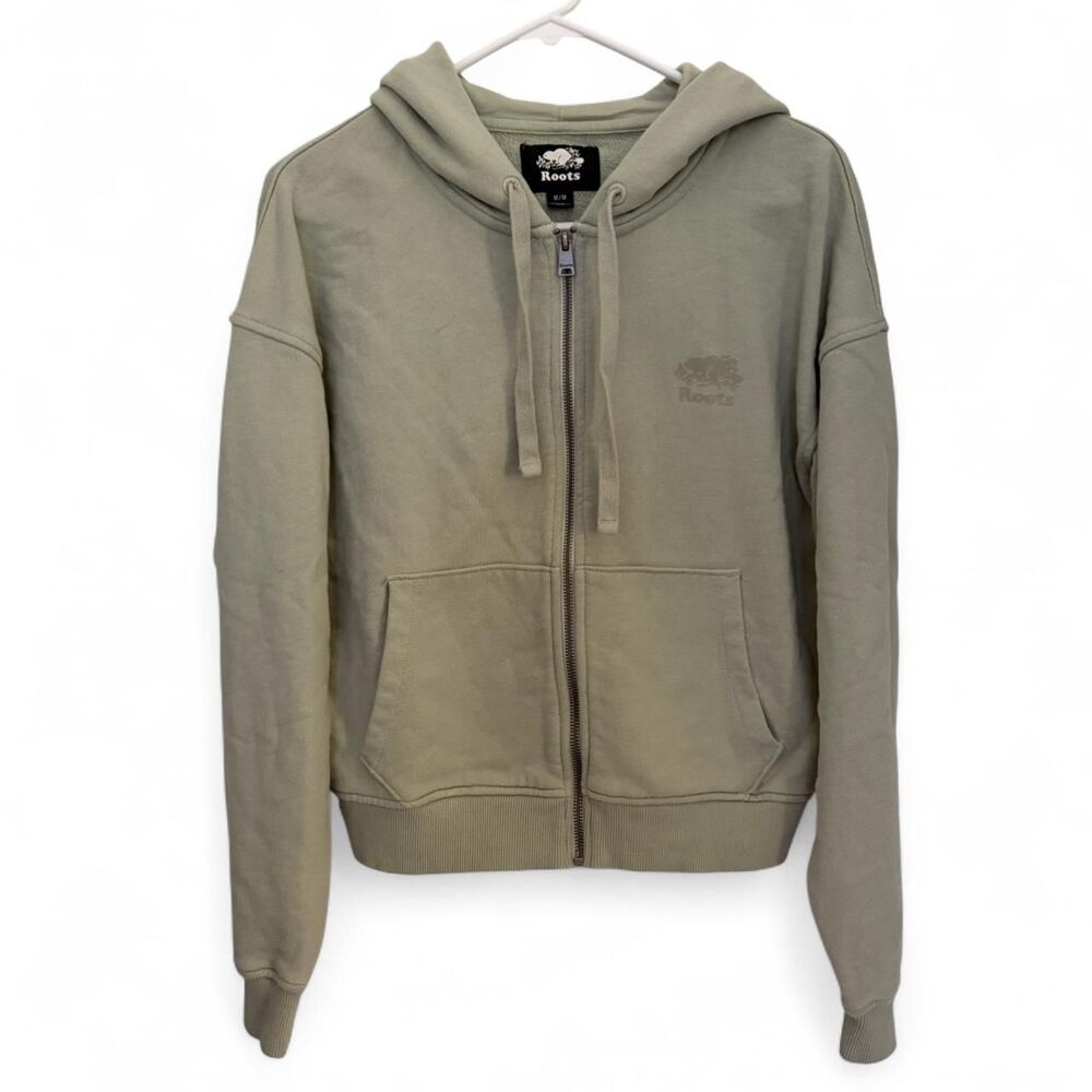 Roots Women's Jacket Sage Light Green Roots Summer Jacket in Size Medium